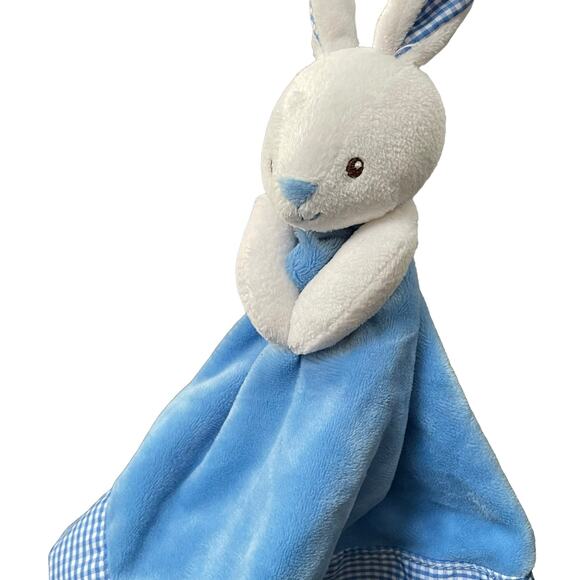 Prestige Baby Lovey Bunny Rabbit Security Blanket Plush Gingham Shower Gift 10" - Picture 9 of 14
